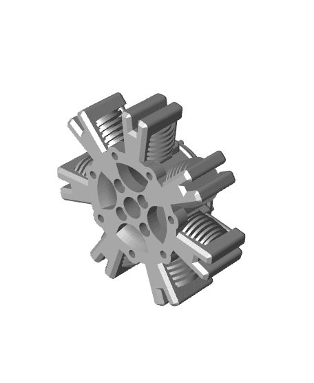 7 Cylinder Radial Engine 3d model