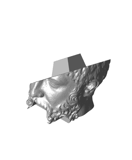  Insight Unveiled: Abstract Sculpture of Socrates 3d model