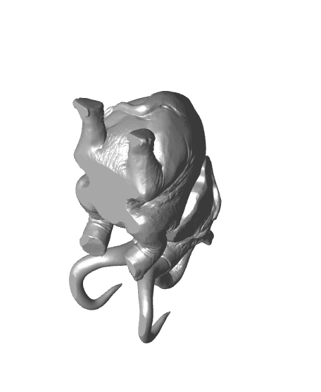 Figurine of Wondrous Power - Marble Elephant 3d model