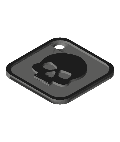 Skull Keyring - HalloWeen 3d model