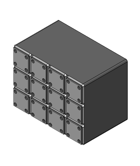 Gridfinity 76mm Hole Saw Caddy.step 3d model