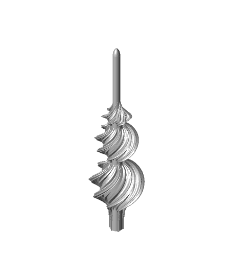 Large Spiral Christmas Tree Topper 3d model