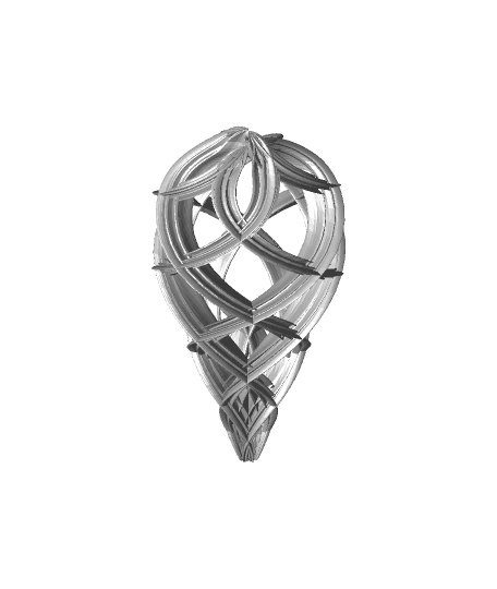 Christmas Teardrop Ornament 1 3d model