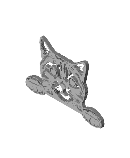 curious kitty wall art cat wall decor kitten decoration 3d model