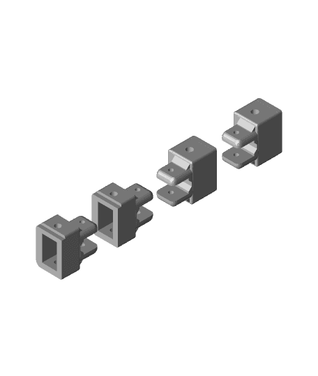 Set of four Ravine Damper Mount Extensions 8mm.stl 3d model