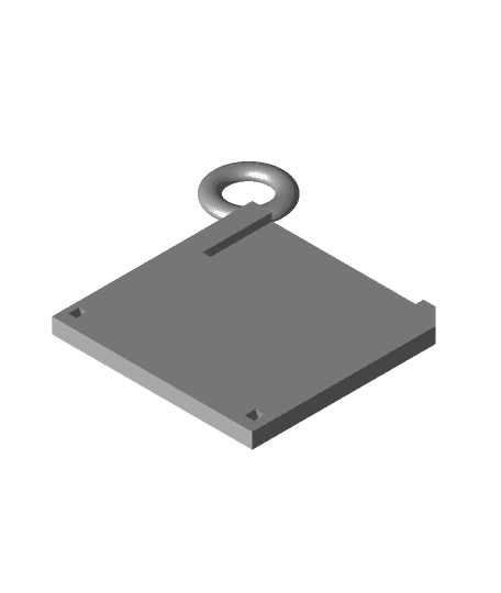 3.5" Floppy Disk Keychain | 90s Retro 3d model