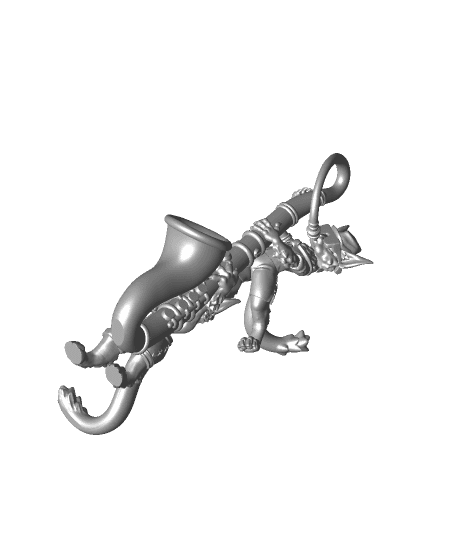 Saxy Bard - Tabaxi Caravan - PRESUPPORTED - Illustrated and Stats - 32mm scale			 3d model