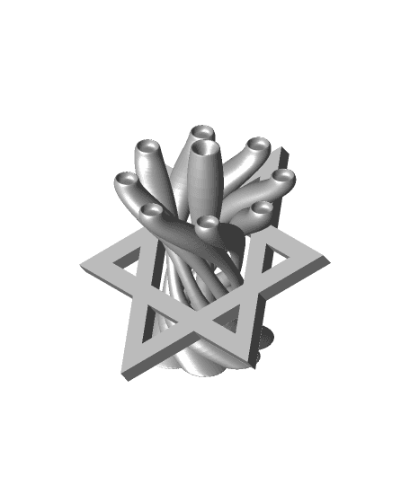 Star of David & Menorah 2 Colors.stl 3d model