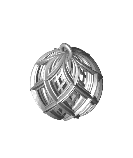 Poinsettia Lattice Christmas Ornament 3d model