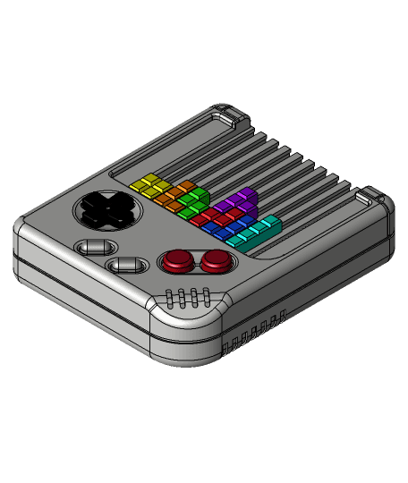 MINI TETRIS GAMEBOY - RETRO CONSOLE AND CONTAINER 3d model