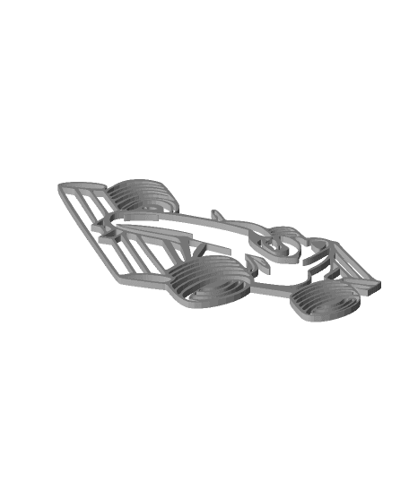 f1 car wall art.stl 3d model