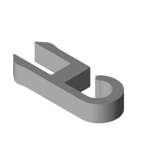 Pressure-fit hanging hook for 10mm-ish gaps 3d model