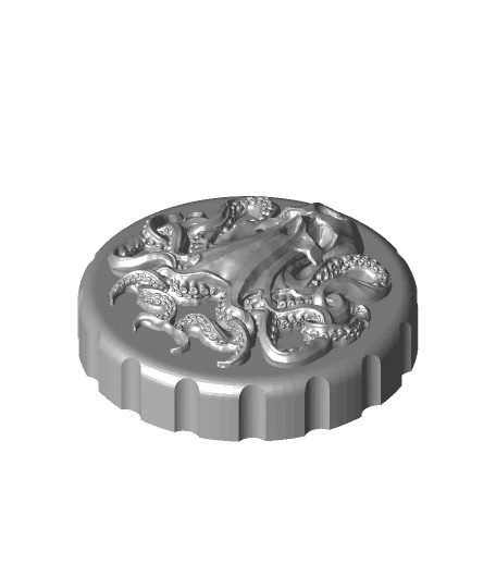 Kraken - Stash Jar Lid 3d model