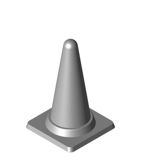 Mini Traffic Color Cone 3d model