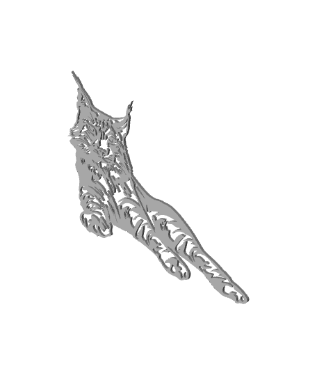 lynx wall art bobcat wall decor big cat decoration 3d model