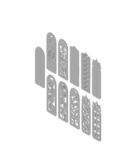 Decorative Bookmarks 3d model