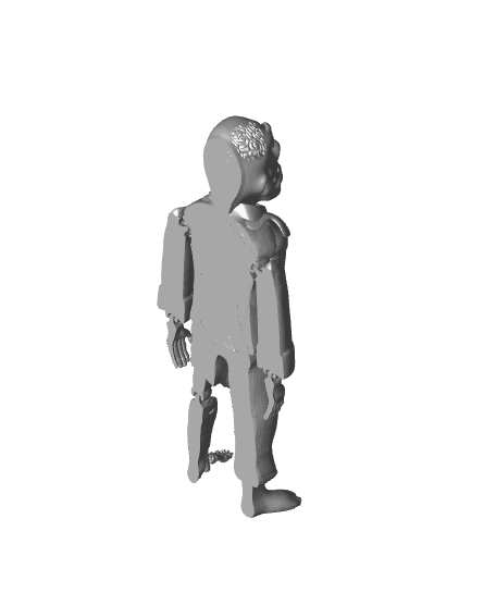 Flexi Print-in-Place Creepy Zombie 3d model