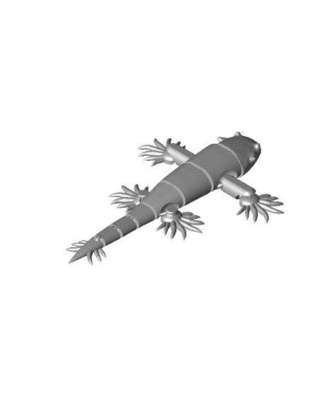 Blue Sea dragon articulated 3d model