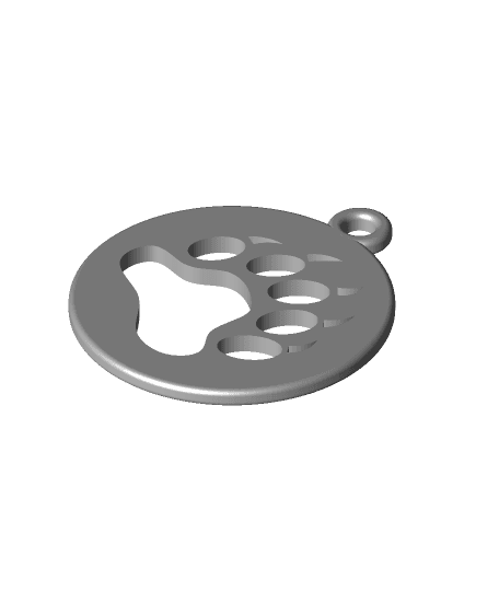 Pendant - Bear Paw 3d model