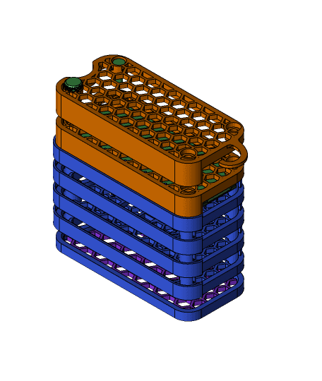 Honeycomb Raspberry Pi Zero 2 W Case Screwless 3d model