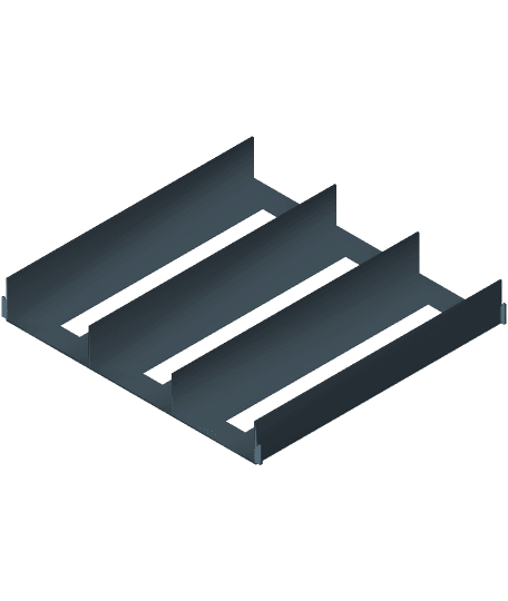 3 lane 350mm Straight Track.3mf 3d model