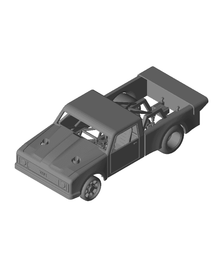 Twin Turbo Drag Pick Up 3d model