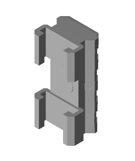 Nerf to Picatinny Adapter With Downward Angle 3d model