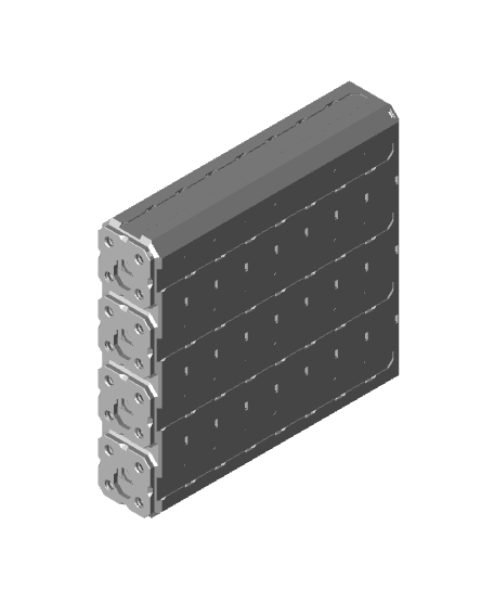 1x4x4 - Topped Multipoint Rail - Multibin Shell 3d model