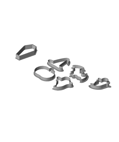 Halloween cookie cutters 3d model