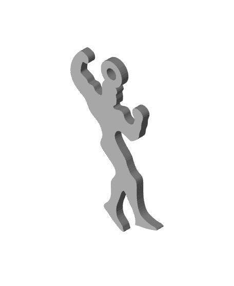 Bodybuilding gym keychain 3d model