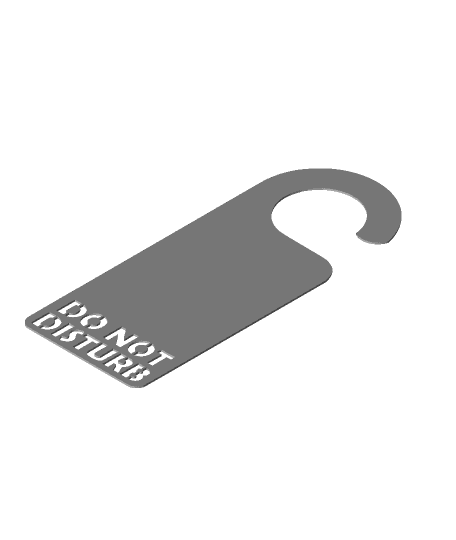 Do not disturb door hanger template 3d model