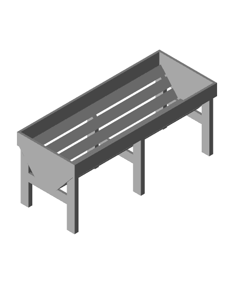 Accessible Raised Garden Bed 3d model