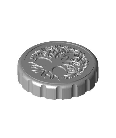 Celtic Tree - Stash Jar Lid 3d model