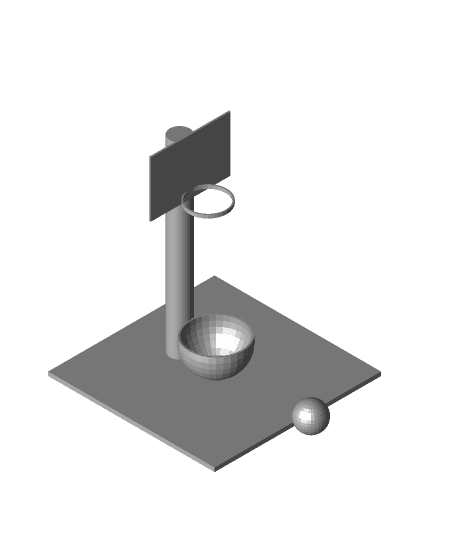 MINI BASKETBALL HOOP.stl 3d model