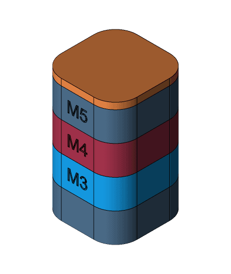 Quick Bolt Sorter - M2, M3, M4, M5 3d model