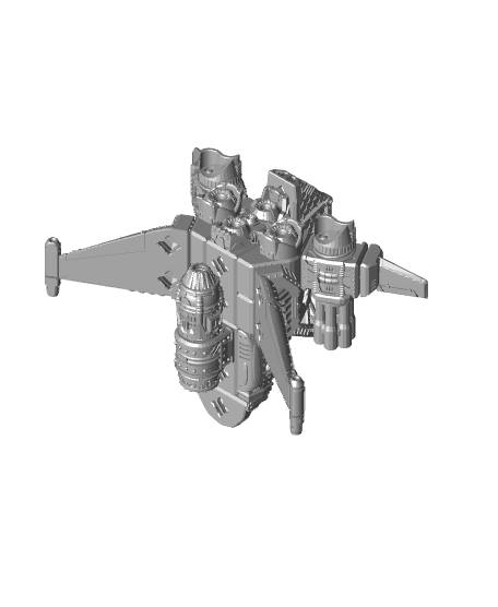 PrintABlok: Starwing with Anthromedian Lion Pilot 3d model