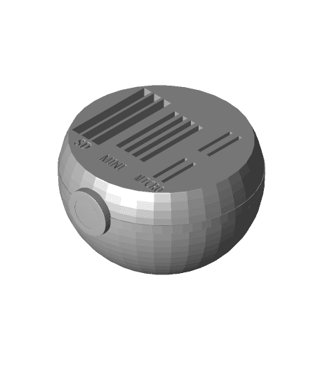 SD Card Pokeball Holder STL 3d model