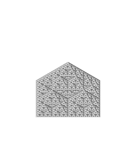 Sierpinski 4-Pyramid with code. Customizable 3d model