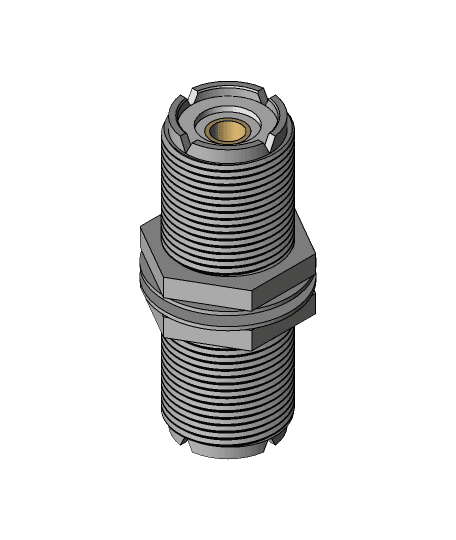 SO-239 Connector Panel Mount 3d model