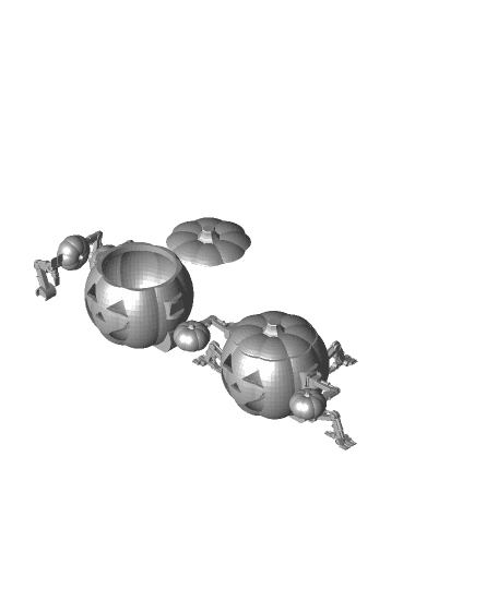 FHW: Lantern Pumpkin bot v1 ez print 3d model