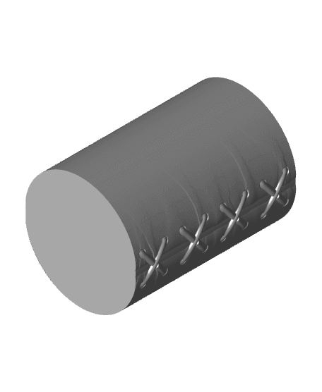 Leather Stitched Beer Can Koozie 3d model