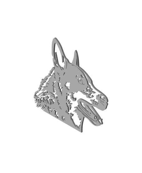 blue heeler wall art dog wall decor animal decoration 3d model