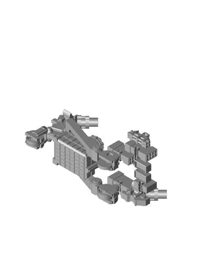 FHW: Worker Bot Express Assault Car Storm Mortar 3d model