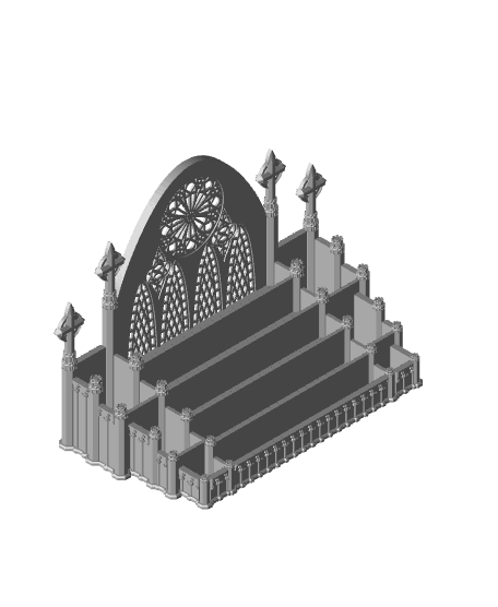 IMPROVED Gothic Cathedral Makeup Organizer 3d model