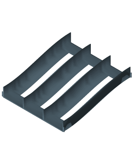 400mm Long Three Lane Ramp Set 3d model