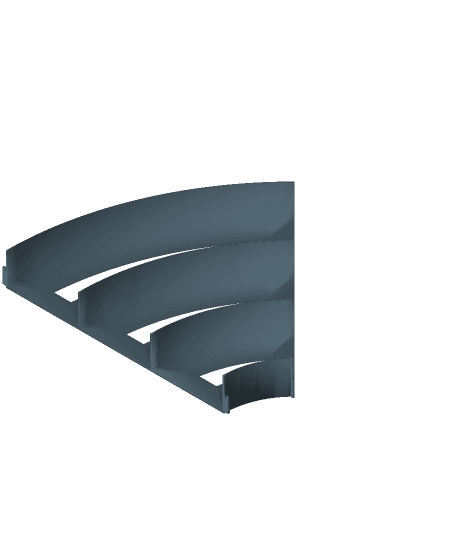 Three Lane 115mm Inner Radius Corners 3d model