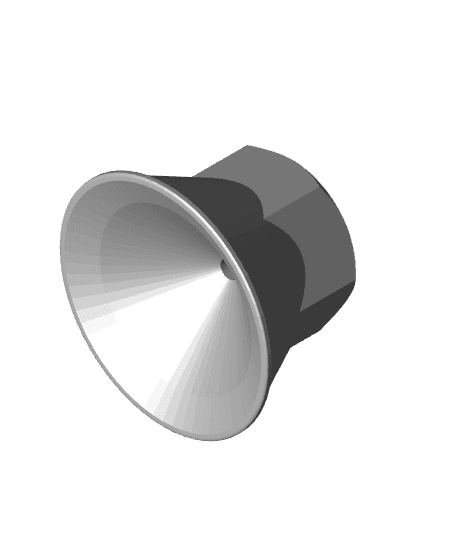 PTFE M10 Flanged Nut 3d model