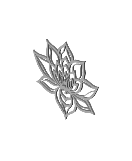 lotus flower wall art mandala floral wall decor bloom decoration 3d model