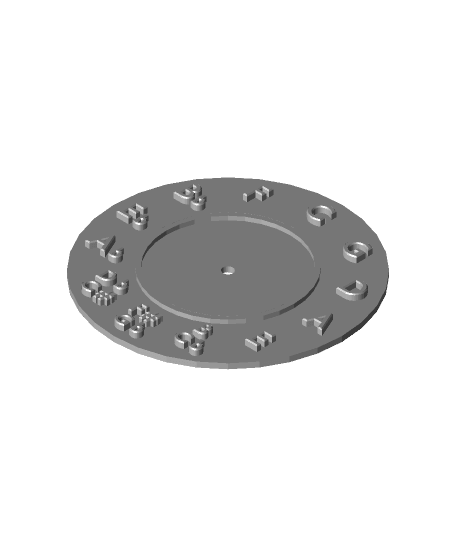 Circle of Fifths clock face 3d model