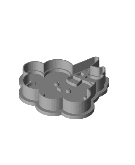 cookie cutter unicorn cloud 3d model